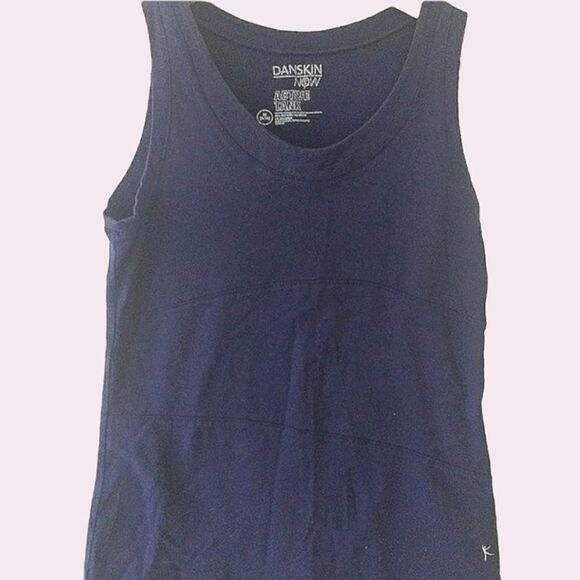 Vintage Danskin Navy Blue Workout Stretch Tank Top size M - Picture 1 of 4
